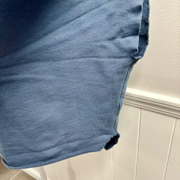 Frank & Eileen Olive Short Sleeve Original Capelet Sweatshirt Navy Blue One Size - Picture 4 of 11